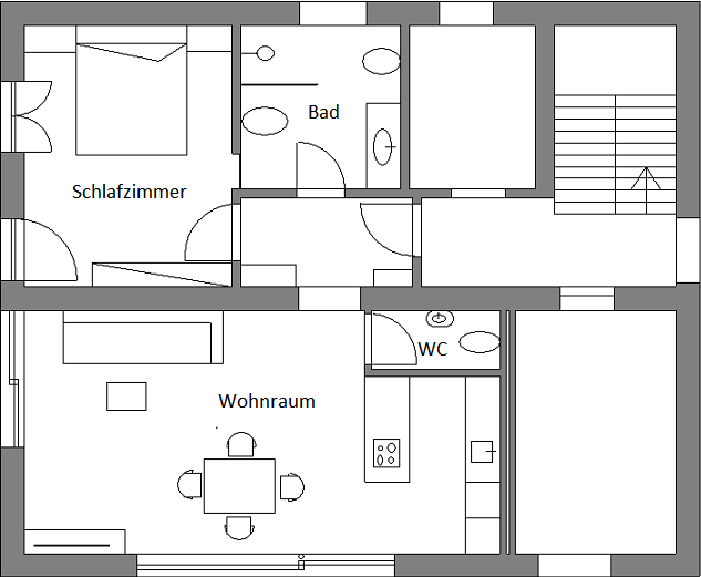 Grundriss: Haupthaus Appartement Typ C Gartenappartement
