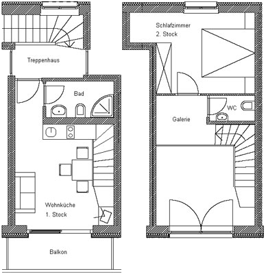 Grundriss: Dependance Appartement Typ DM